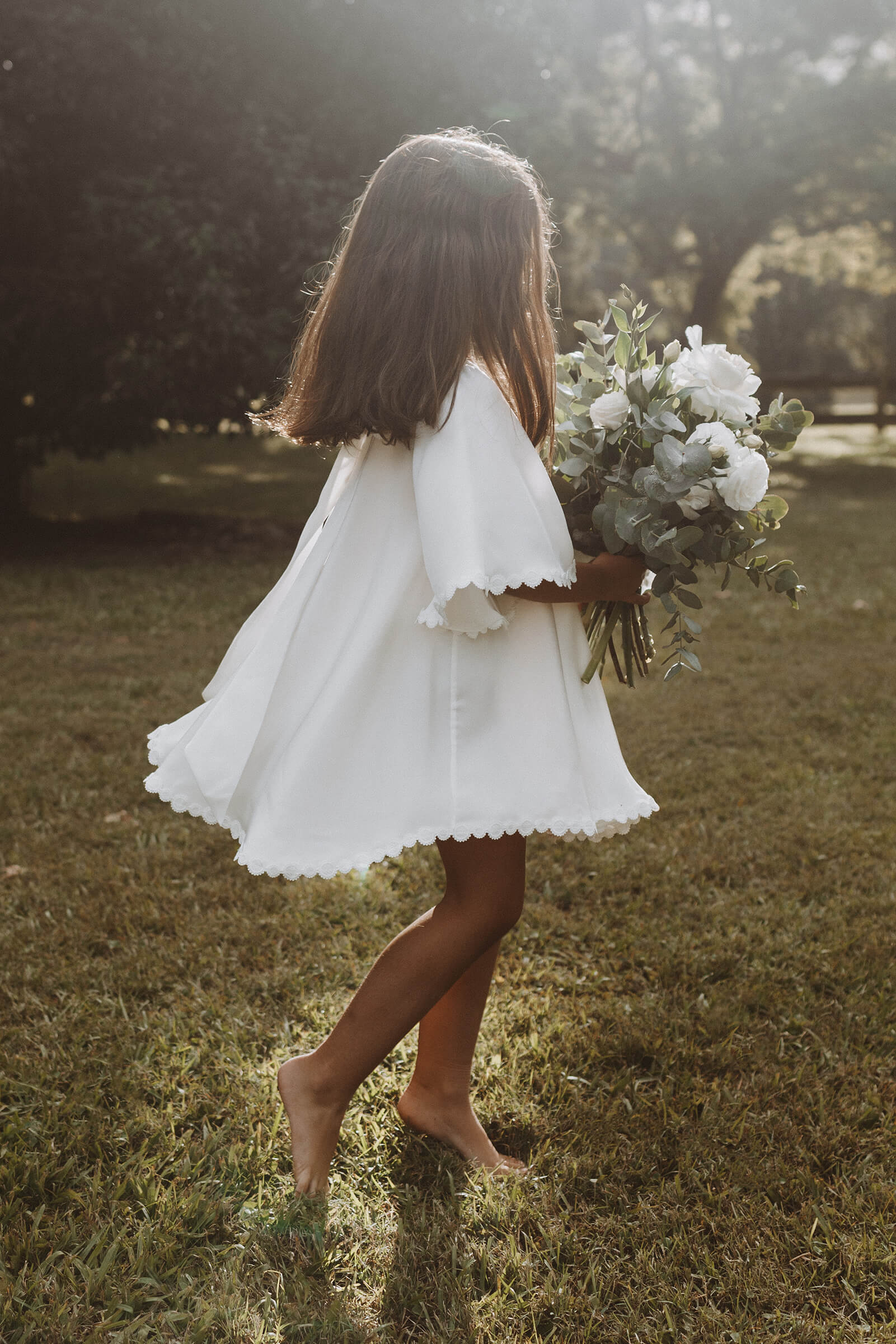 Mini Silk Sunflower Dress | Flower Girl & Occasionwear | Grace Loves Lace