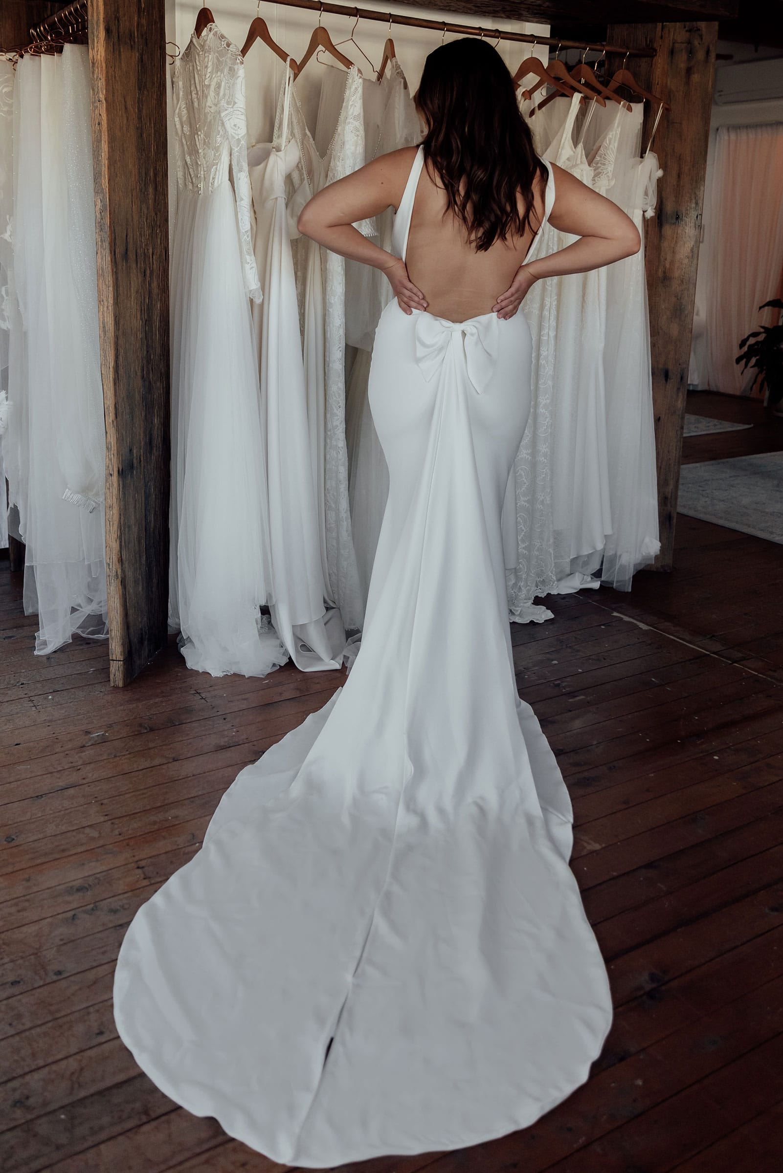 Martini Gown Low Back Wedding Dress Grace Loves Lace