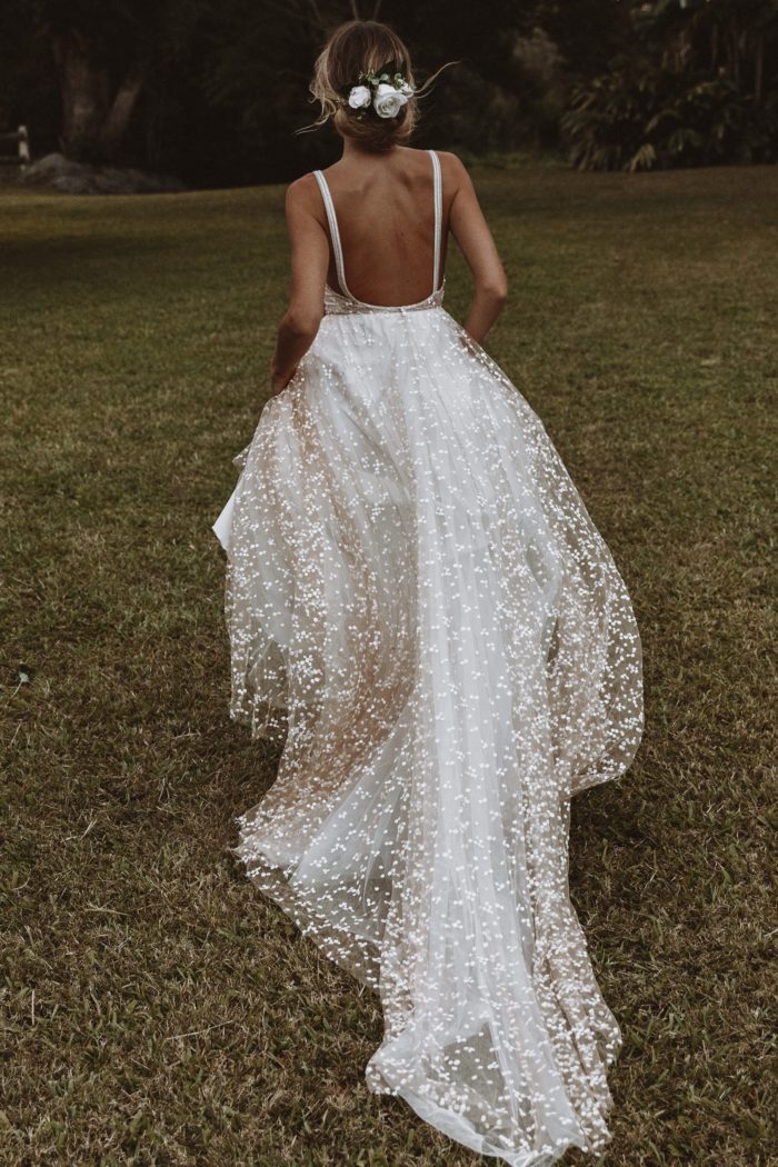 blush wedding dress shop