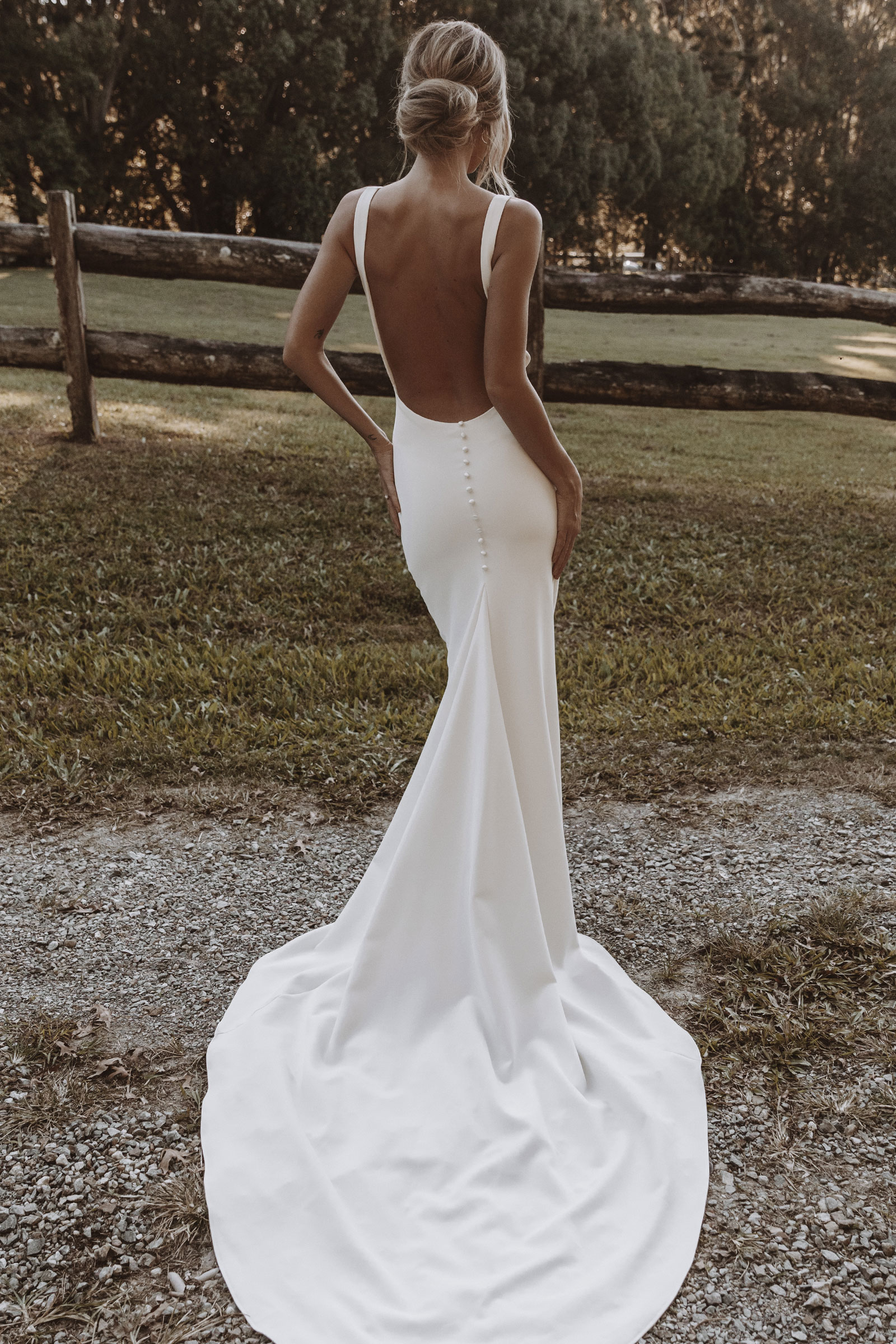Martini Gown Low Back Wedding Dress Grace Loves Lace