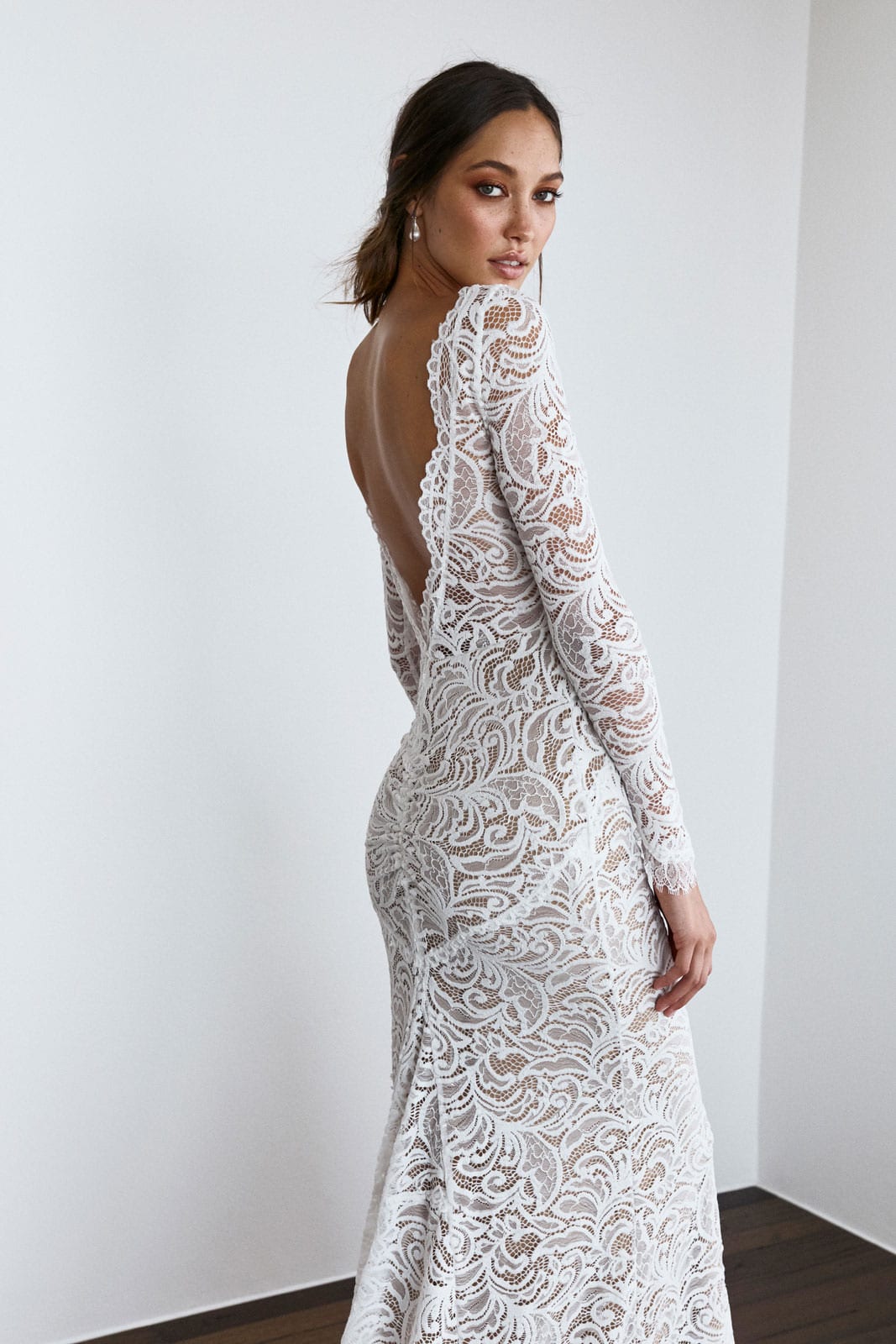 lace full sleeve dress